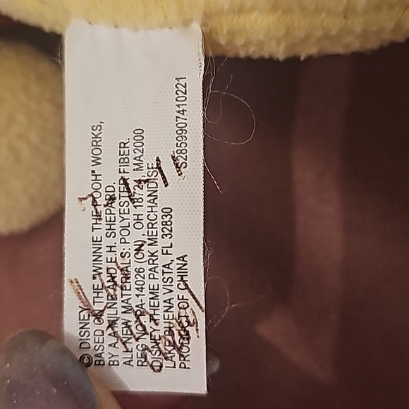 Vintage Disney Winnie The Pooh Baby Pooh Plushie - Picture 5 of 6